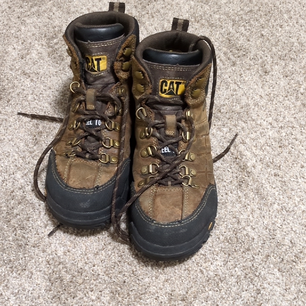 CAT Brown and Black Hiking Boots
